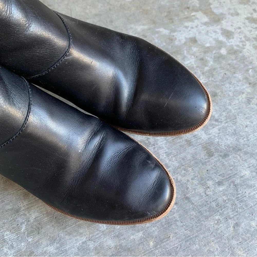 Madewell Black Leather Ankle Boots 8